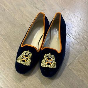 Stubbs and Wootton velvet classic loafers